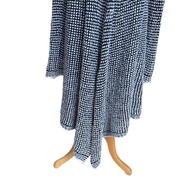 Joseph A. Longline Duster Striped Eyelash Grannycore Slouchy Knit Cardigan-M - Picture 3 of 13